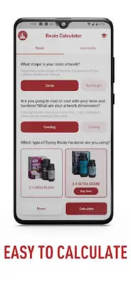 Resin Calculator android App screenshot 1