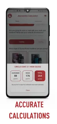 Resin Calculator android App screenshot 3